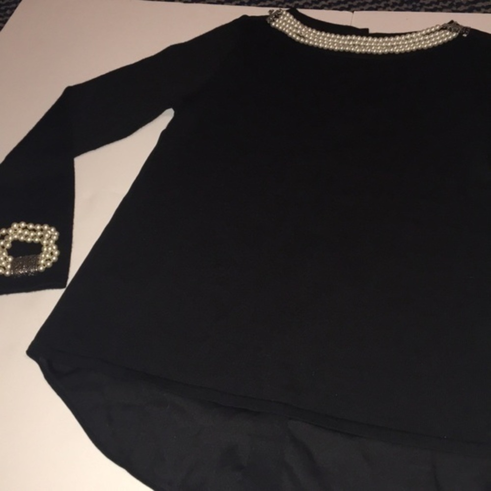Ann Taylor black formal top